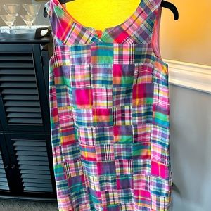 Talbots madras shift dress. GUC fully lined.